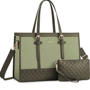 LOVEVOOK Laptop Bag for Women 15.6 inch Canvas Laptop Tote Bag